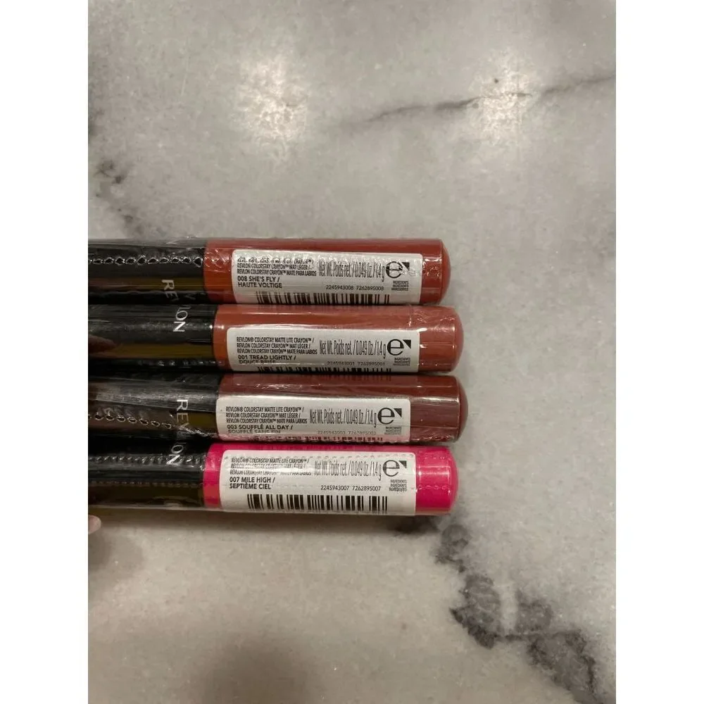 Revlon Colorstay Matte Lip Lite Crayon Lot of 4
